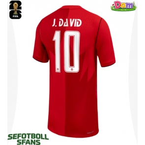 Kanada Jonathan David #10 Hemmatröja Kvinnor VM 2026 Kortärmad